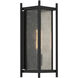 Jacobs 1 Light 16 inch Matte Black Outdoor Wall Lantern