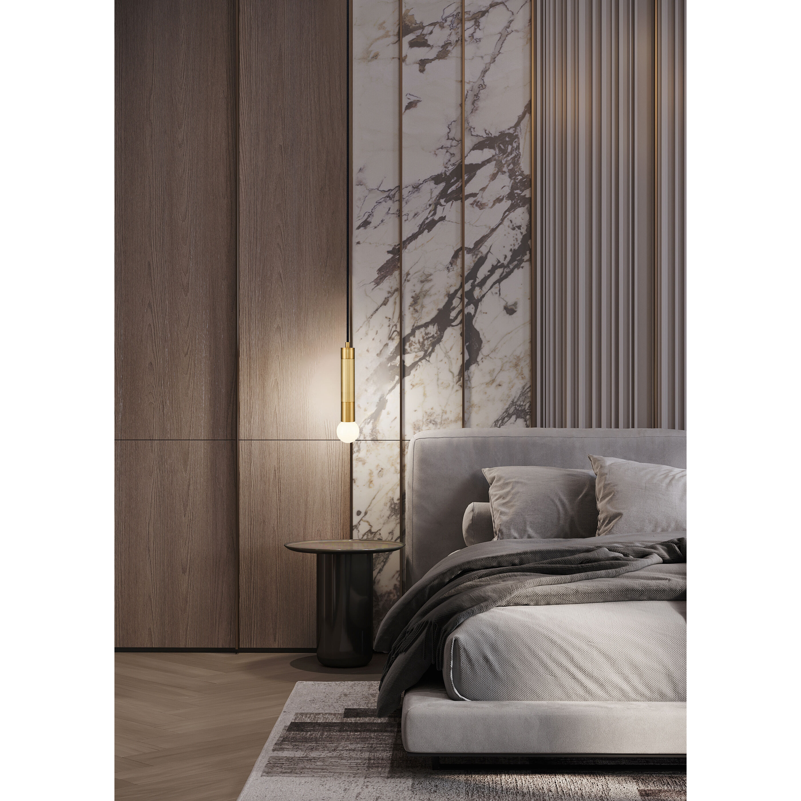 Stari 1 Light 4.75 inch Modern Gold Pendant Ceiling Light