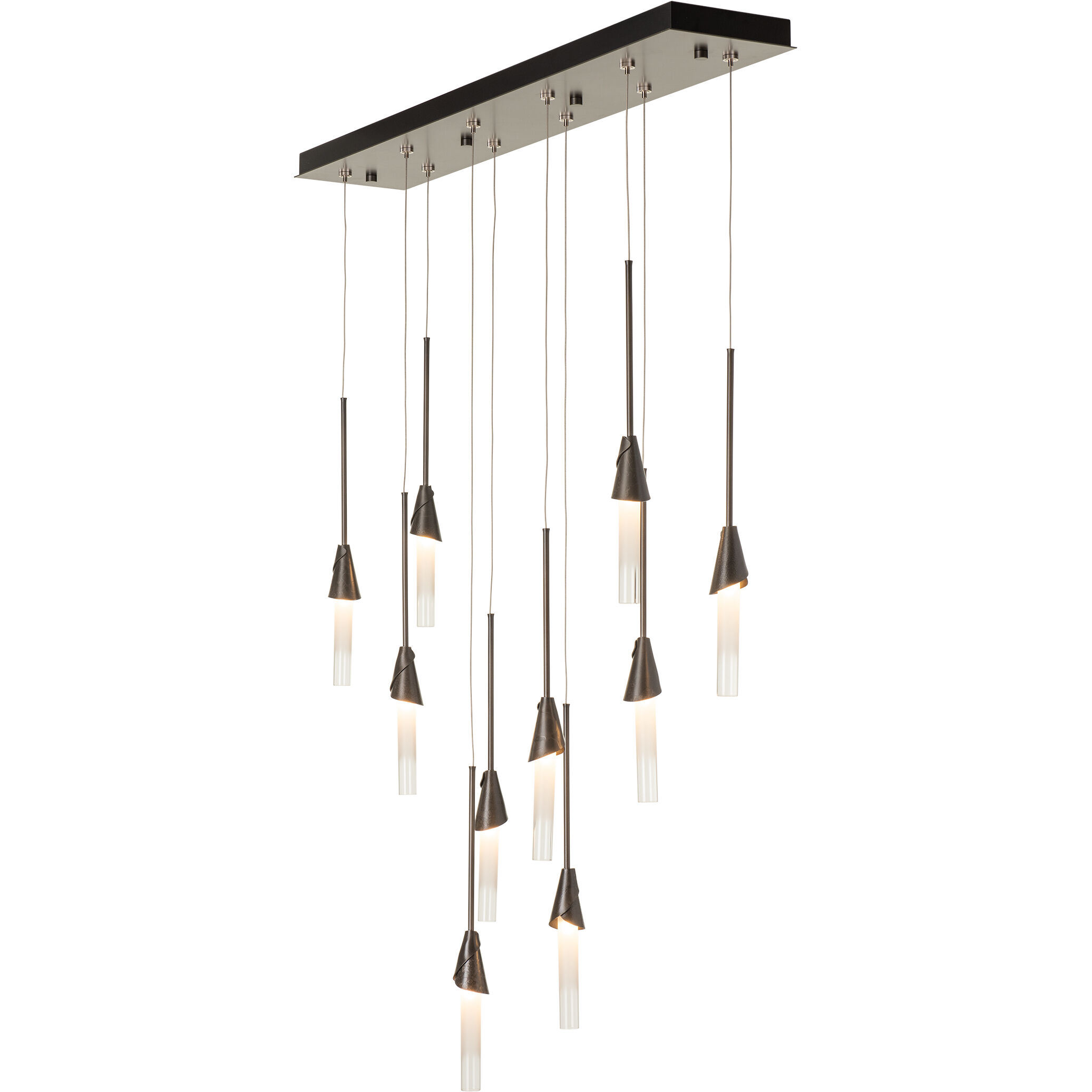 Lilium 10 Light 44.5 inch Dark Smoke Linear Pendant Ceiling Light