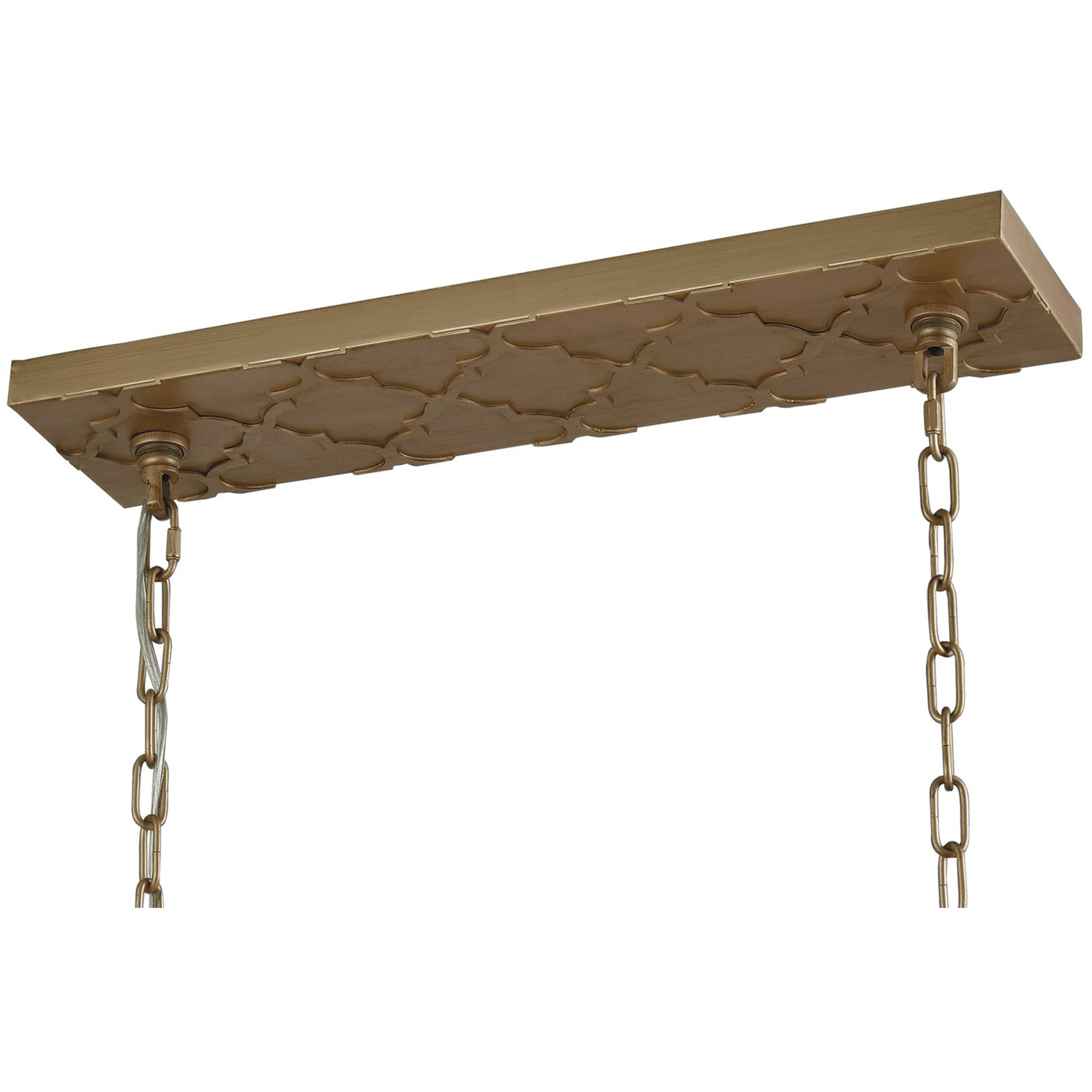 Armand 6 Light 35 inch Matte Gold Linear Chandelier Ceiling Light