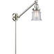 Small Canton 35 inch 60.00 watt Satin Nickel Swing Arm Wall Light, Franklin Restoration