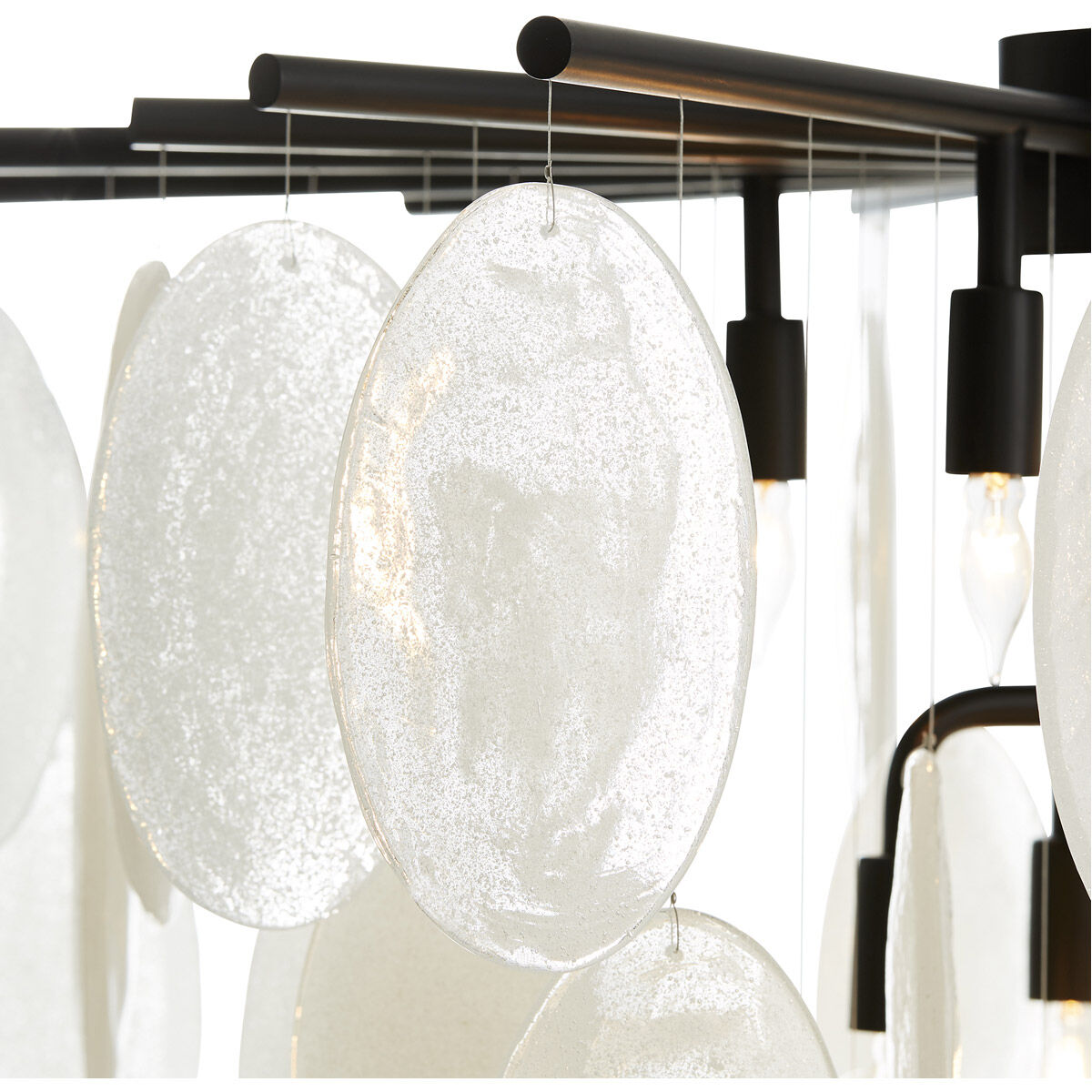 Tiffany 8 Light 42 inch Blackened Chandelier Ceiling Light