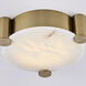 Lumba LED 17 inch Winter Brass Flush Mount Ceiling Light