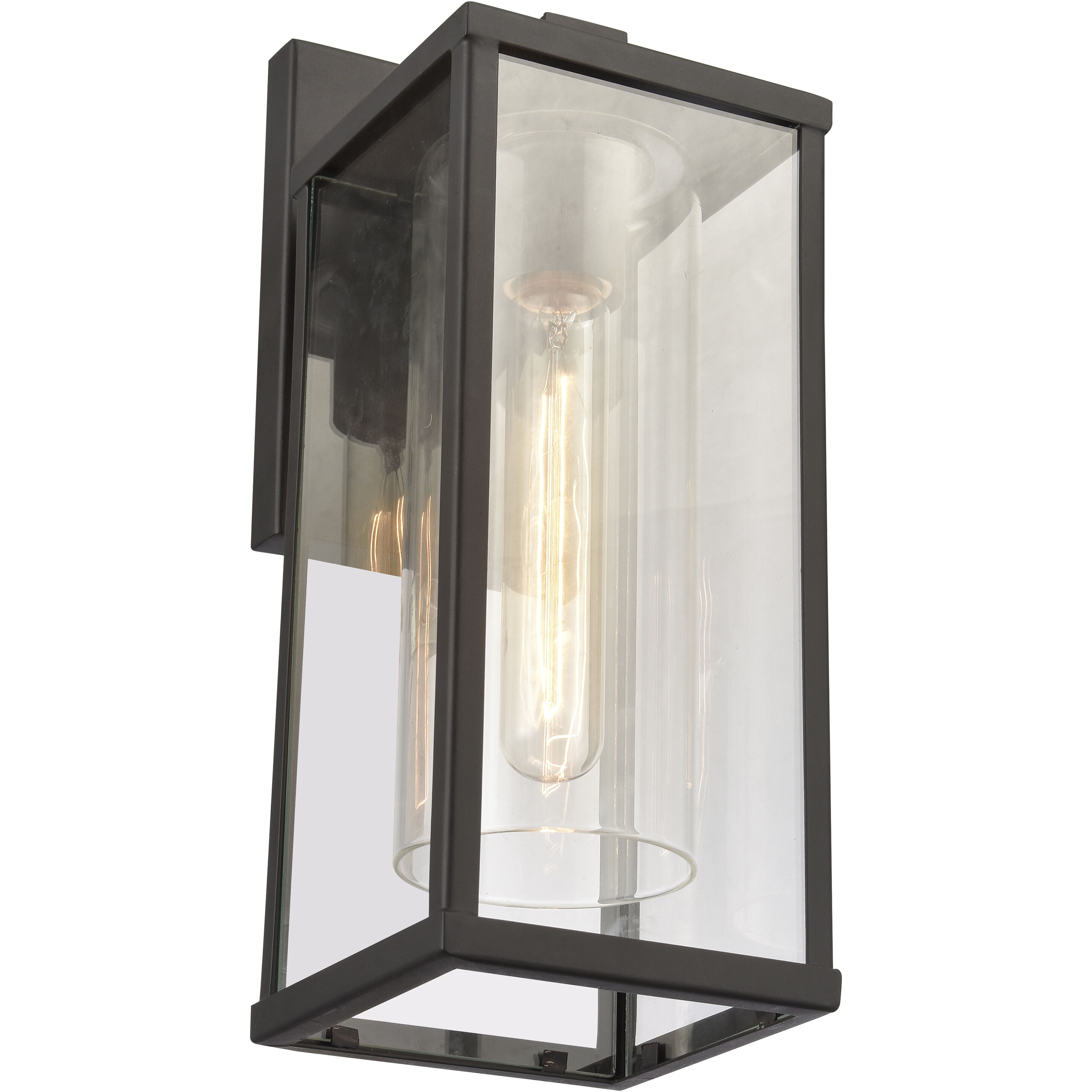 Augusta 1 Light 13.75 inch Matte Black Outdoor Sconce