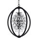 Canada 4 Light 18 inch Matte Black Chandelier Ceiling Light