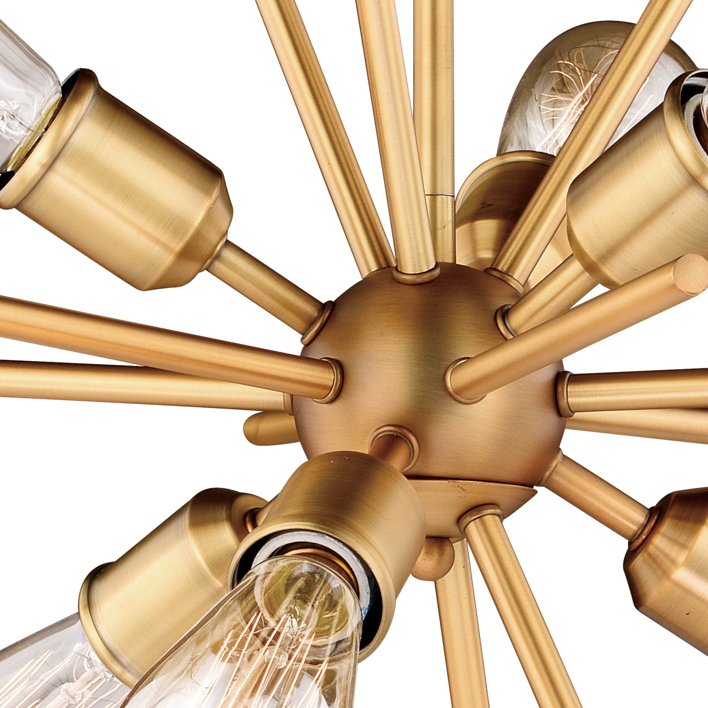 Estelle 6 Light 19 inch Natural Brass Pendant Ceiling Light