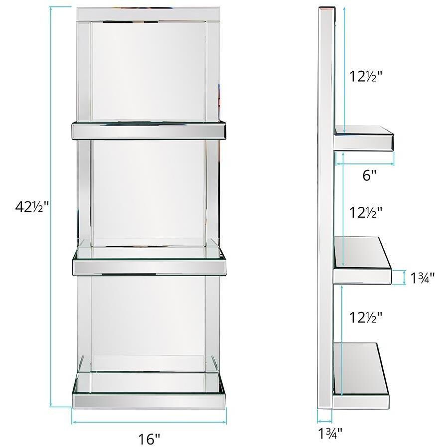 Carter 42 X 16 inch Mirrored Shelf 