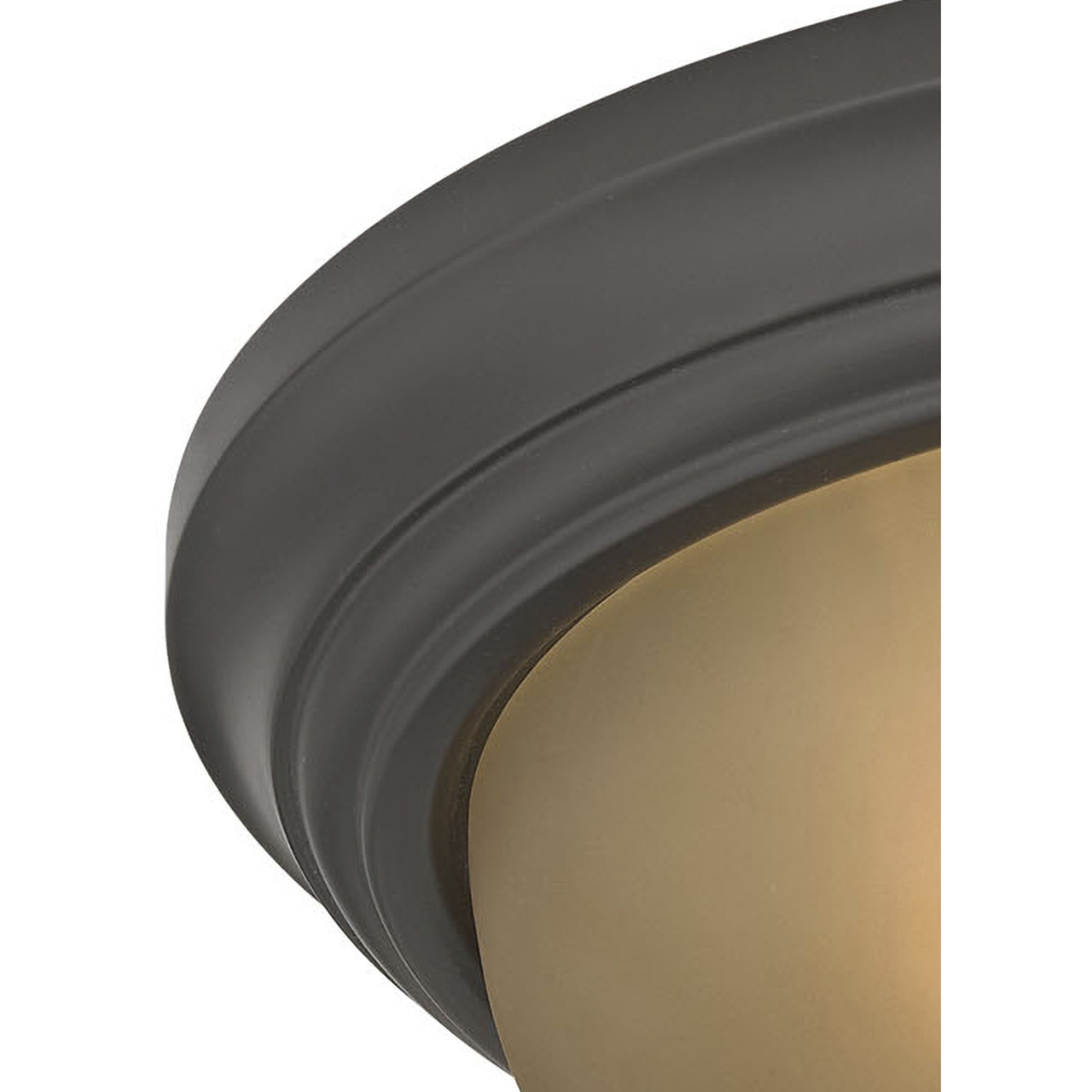 Huntington 3 Light 15 inch Oil Rubbed Bronze Flush Mount Ceiling Light