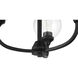 Glenda 3 Light 20 inch Flat Black Chandelier Ceiling Light