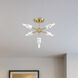 Star Dust 5 Light 16.5 inch Brushed Gold Semi Flush Mount Ceiling Light