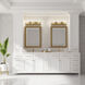 Gatsby 3 Light 21 inch Modern Brass Bath Sconce Wall Light