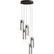 Exos Glass 5 Light 13.5 inch Ink Pendant Ceiling Light in Clear
