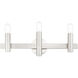 Helsinki 3 Light 24 inch Brushed Nickel with Bronze Accents Vanity Sconce Wall Light