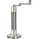 Steel 32.25 inch 100 watt Brushed Steel and Grey Table Lamp Portable Light