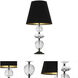 Williamsburg Orlando 30.75 inch 150 watt Deep Patina Bronze / Clear Crystal Table Lamp Portable Light in Black With Matte Silver