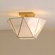 Burnett 2 Light 14 inch Muted Brass Semi-Flush Mount Ceiling Light