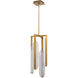 Avian 4 Light 10 inch Brushed Brass Pendant Ceiling Light