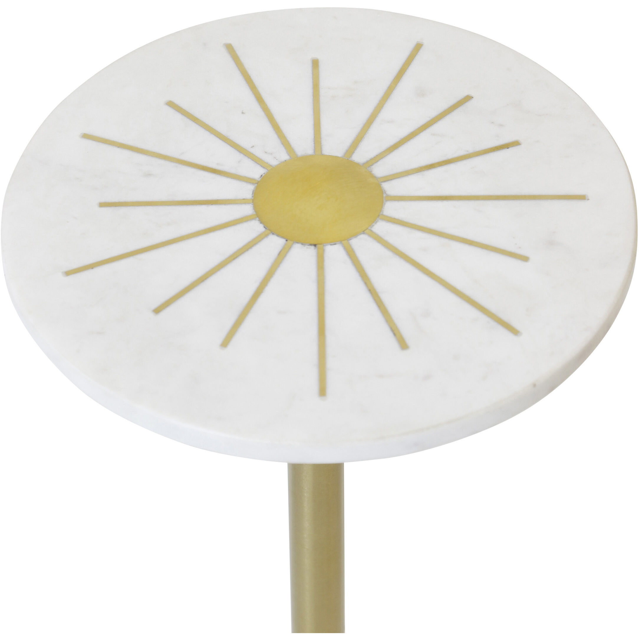 Aurelia 24 X 10 inch Gold and White Accent Table