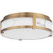Constantine LED 14 inch Aged Brass Flush Mount Ceiling Light, dweLED