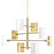 Point Dume&trade; Wandermere 8 Light 40 inch Brushed Brass Chandelier Ceiling Light, Design Series