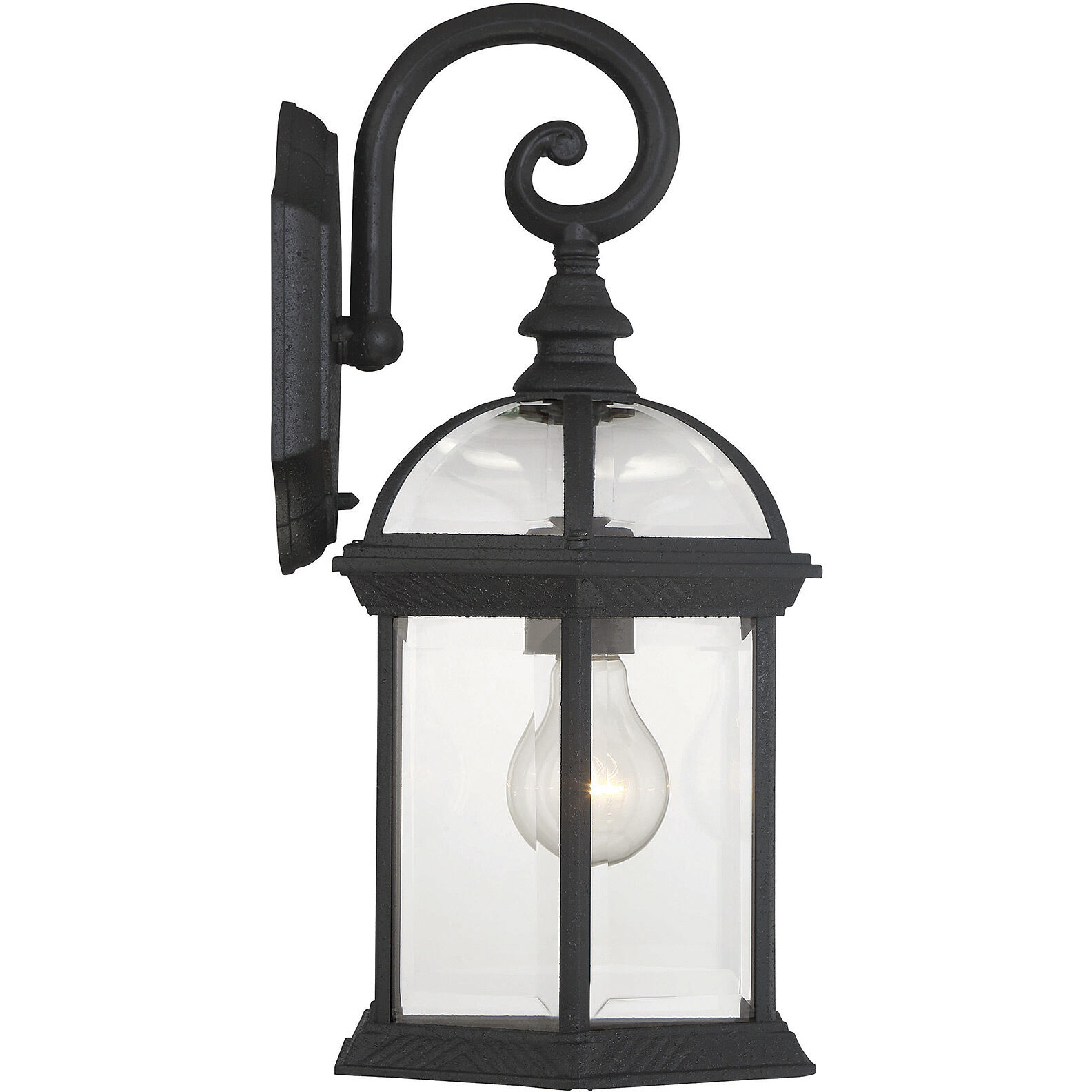 Kensington Outdoor Wall Lantern in Black