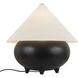 Alora Mood Rowan 16.63 inch 60 watt Matte Black and White Linen Table Lamp Portable Light