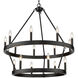 Alastair 32 inch 60.00 watt Matte Black Chandelier Ceiling Light