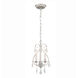 Ashton 3 Light 10 inch Olde Silver Mini Chandelier Ceiling Light in Clear Hand Cut