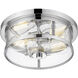 Savannah 2 Light 11 inch Chrome Flush Mount Ceiling Light