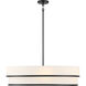 Cascade 4 Light Coal Pendant Ceiling Light, Oval
