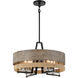 Silver Creek 4 Light 20 inch Stone Grey/Coal/Brushed Nickel Convertible Pendant Ceiling Light
