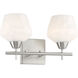 Camrin 2 Light 14 inch Brushed Nickel Bath Light Wall Light