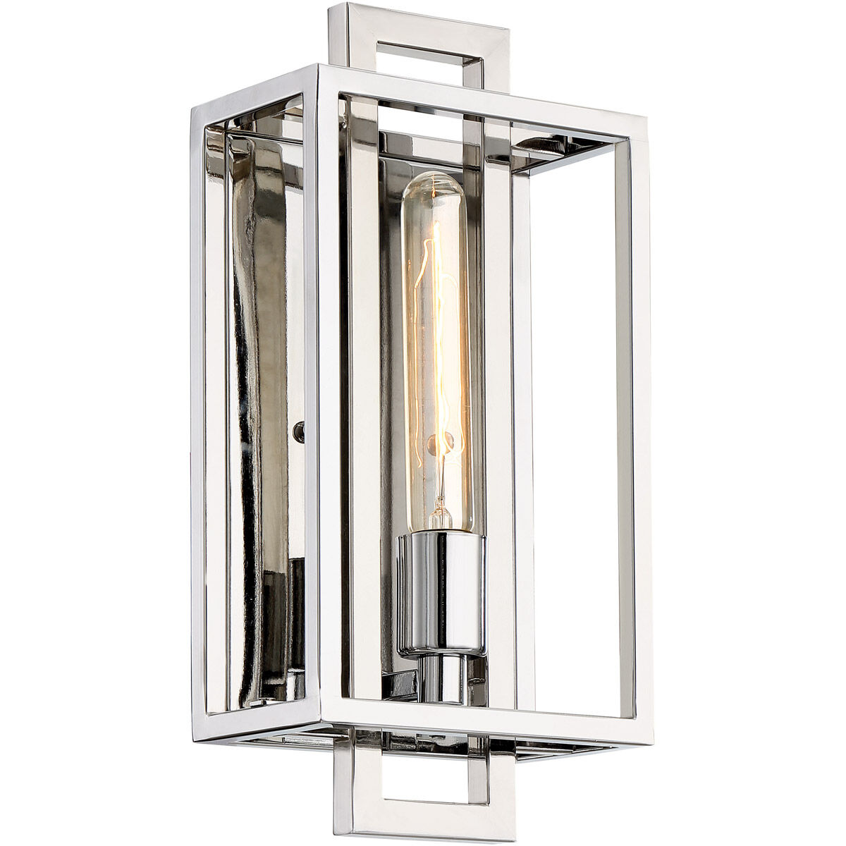 Cubic 1 Light 7 inch Chrome Wall Sconce Wall Light