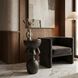African 26 X 14 inch Black Fiber Cement Side Table