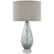 Optimist 29.5 inch 150 watt Pale Blue Speckle and Clear Table Lamp Portable Light