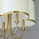Clover 4 Light 20 inch Satin Brass Chandelier Ceiling Light