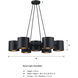 Fleur Oasis LED 30 inch Matte Black Chandelier Ceiling Light