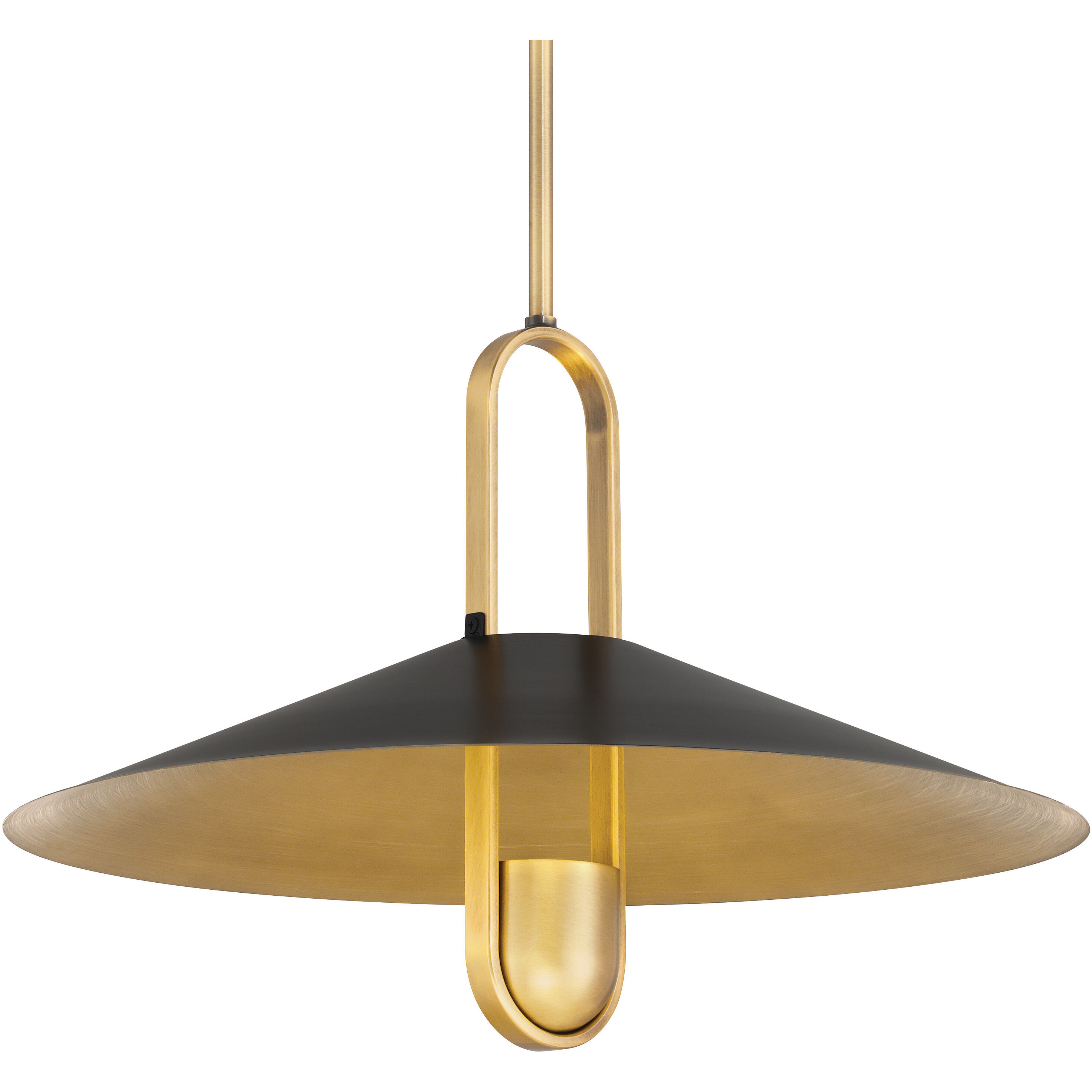 Goldenridge 1 Light 20 inch Legacy Brass and Dark Matte Black Pendant Ceiling Light