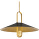 Goldenridge 1 Light 20 inch Legacy Brass and Dark Matte Black Pendant Ceiling Light