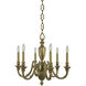 Wellesley 6 Light 23 inch Brushed Brass Dining Chandelier Ceiling Light