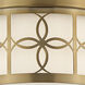 Anniversary 2 Light 13.5 inch Vibrant Gold Flush Ceiling Light