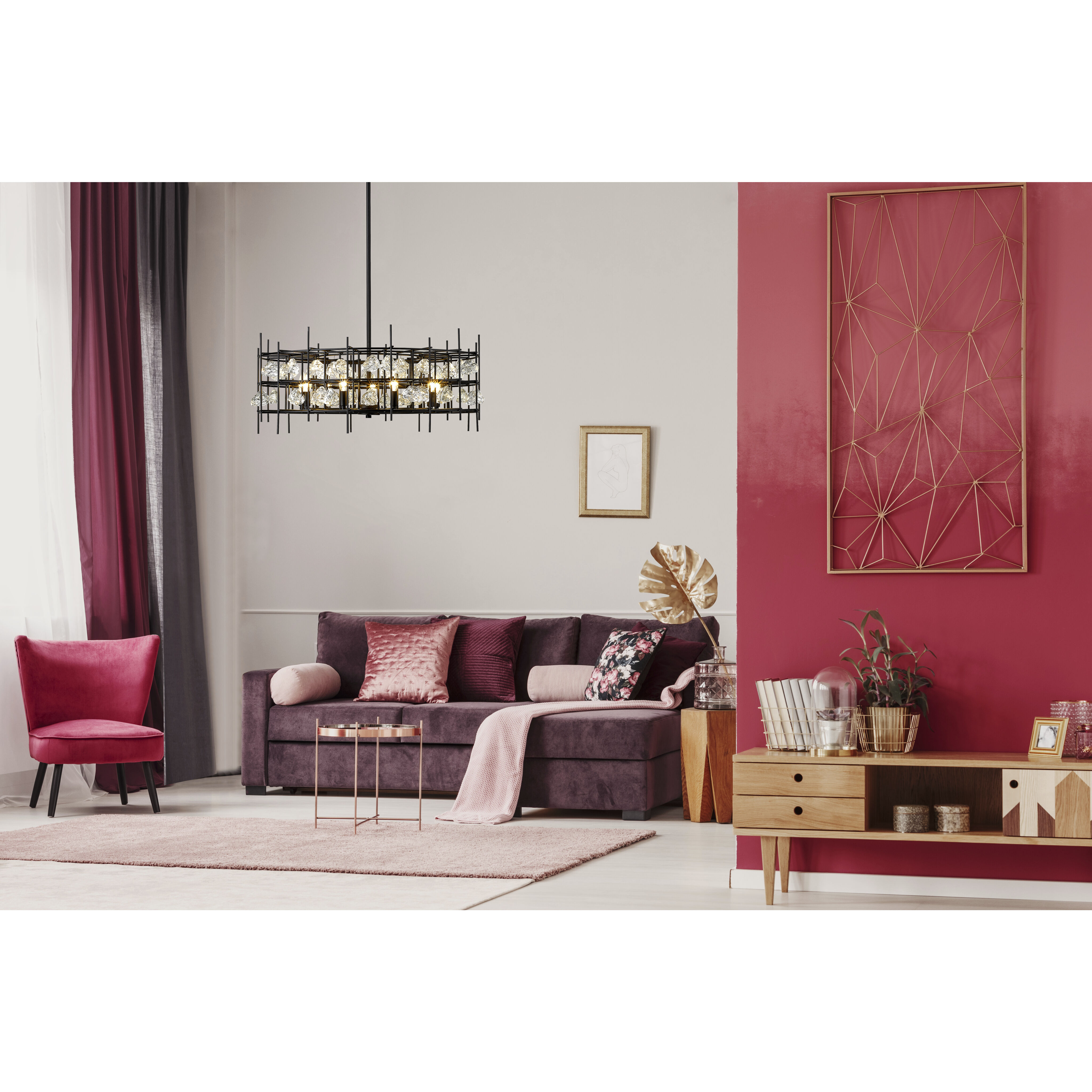 Garroway 9 Light 32 inch Matte Black Chandelier Ceiling Light