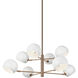 Orb 8 Light 35.25 inch Matte White Pendant Ceiling Light