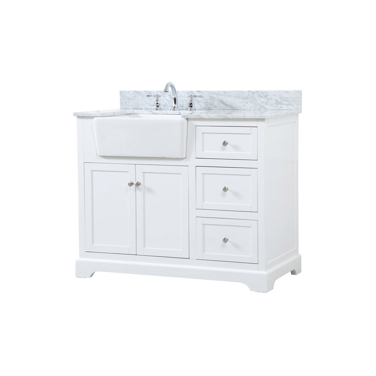 Franklin 42 X 22 X 35 inch White Bathroom Vanity Cabinet