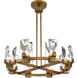 Horizon 8 Light 32 inch Aged Brass Chandelier Ceiling Light