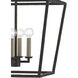 Denison 4 Light 18 inch Mole Black Lantern Pendant Ceiling Light, Medium