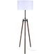 Sull 57 inch 150.00 watt Black and Wood Floor Lamp Portable Light