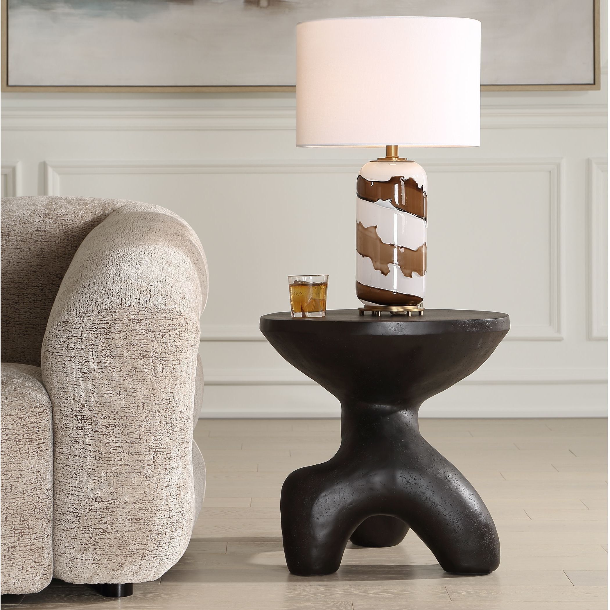 Veta 20.25 X 20 inch Black Indoor-Outdoor Accent Table