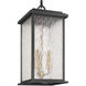 Estate 3 Light 8.5 inch Black and Brass Outdoor Pendant