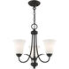 Ridgedale 3 Light 18 inch Black Convertible Mini Chandelier/Ceiling Mount Ceiling Light
